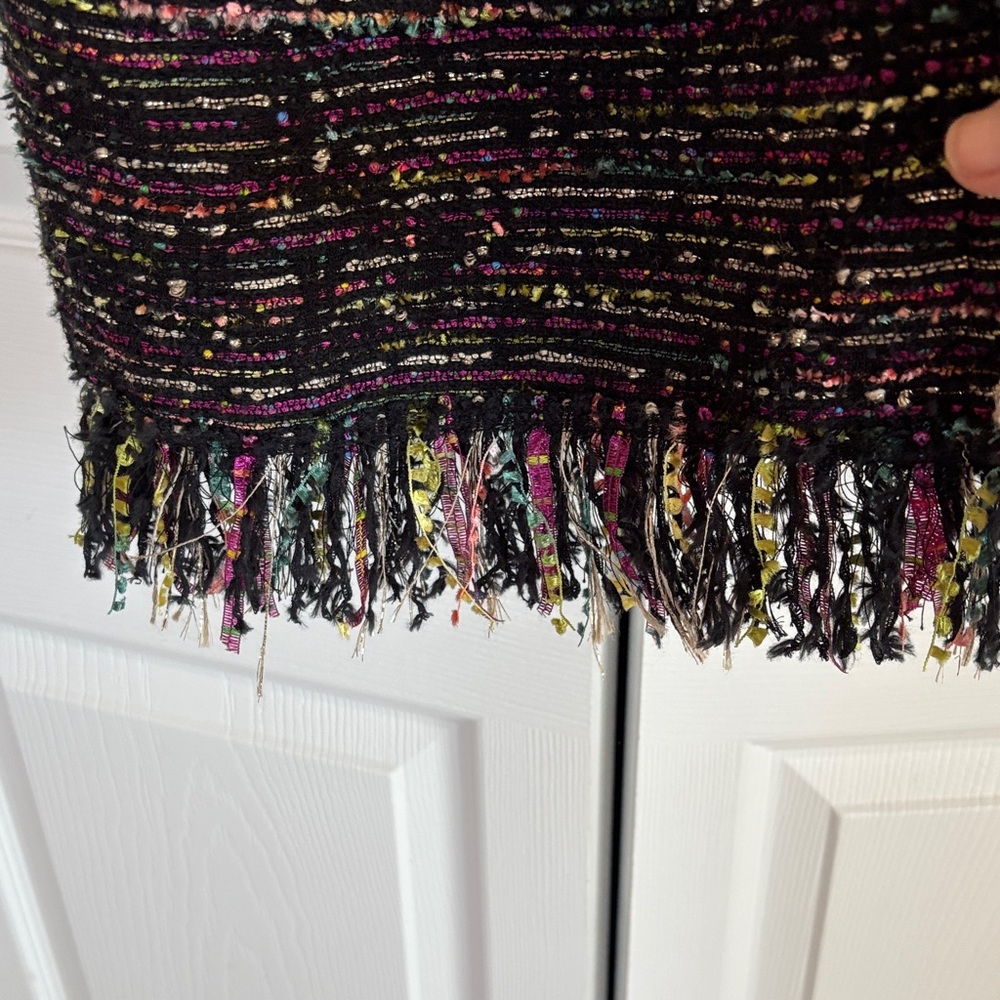 Etro Metallic Textured Knit Cardigan - Black with Multicolor Flecks - Picture 4 of 6